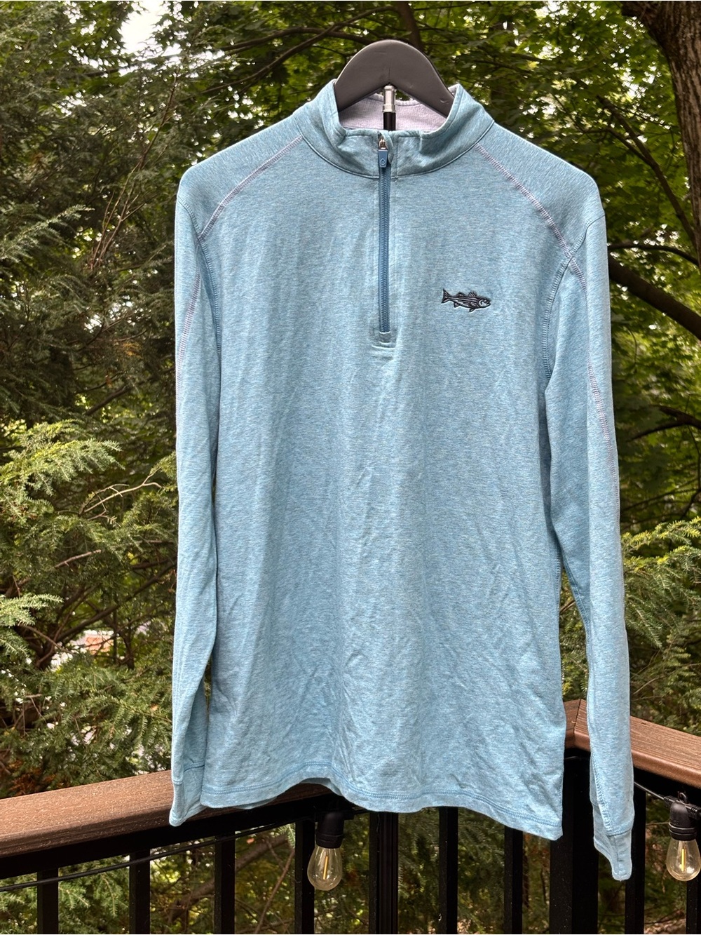 TASC Carrollton 1/4 Zip Sm Women's w/embroidered fish.